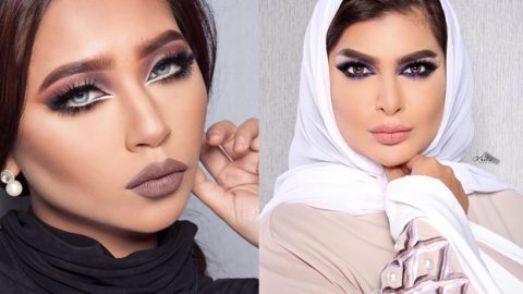 مكياج عيون دخاني بظلال ملونة من معصومة هاشم