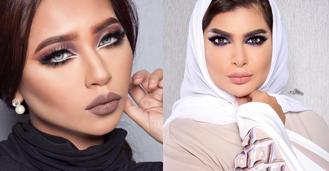 مكياج عيون دخاني بظلال ملونة من معصومة هاشم