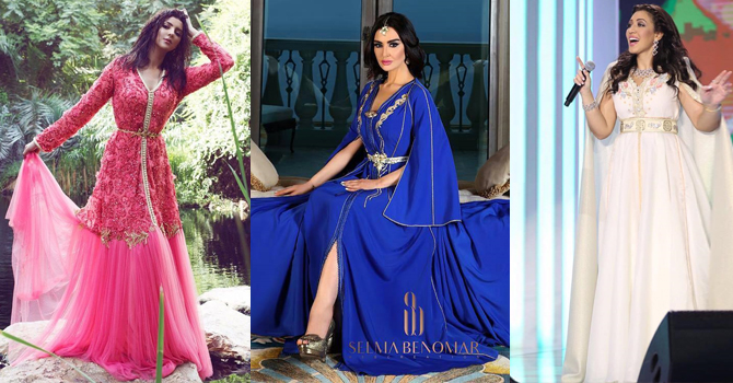 أرقي قفاطين نجمات العرب بتوقيع المغربية سلمي بن عمر