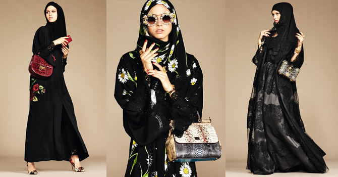 عبايات دولتشي أند غابانا 2016 تزينها الزهور الإيطالية