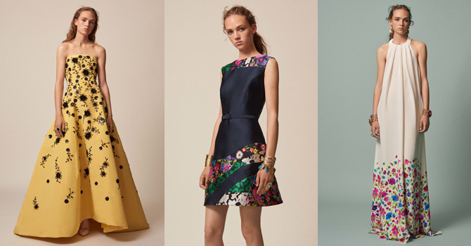 فساتين تغمرها الورود من أوسكار دي لارينتا ريزورت 2017