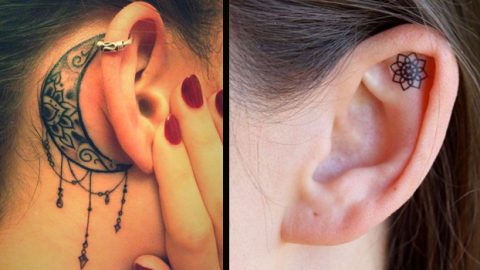 بالصور: رسمات تاتو جذّابة تزين أذنيكِ