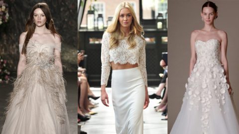 صيحات فساتين الزفاف برحيق ربيع 2016