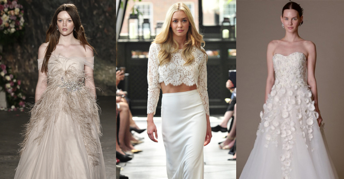 صيحات فساتين الزفاف برحيق ربيع 2016