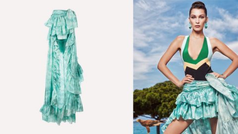 بيلا حديد بإطلالة شاطئية أنيقة على غلاف مجلة روسية