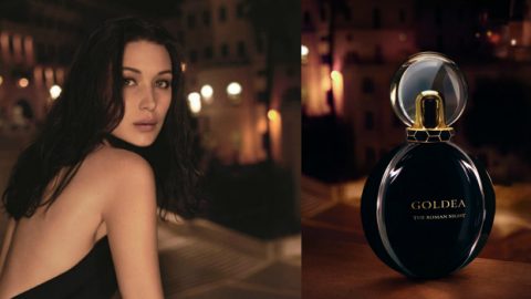 بيلا حديد تكتشف سحر مدينة روما مع عطر بولغاري الجديد