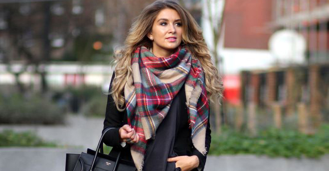 طرق جديدة لارتداء الوشاح في الشتاء