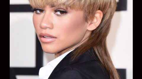 Zendaya بتسريحة tribute hairstyle ومكياج هادئ في حفل الغرامي 2016