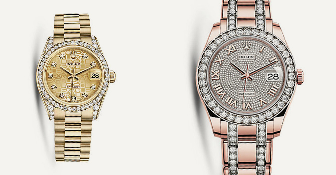 ساعات رولكس الذهبية 2016 تضئ إطلالة المرأة السمراء