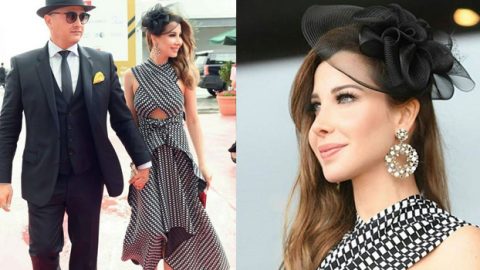 إطلالة نانسي عجرم تسرق الأنظار في كأس دبي العالمي