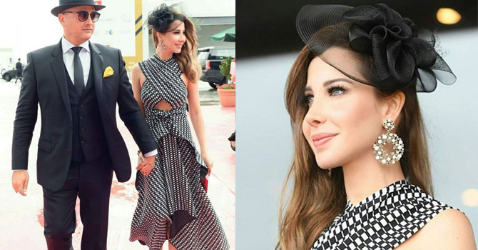 إطلالة نانسي عجرم تسرق الأنظار في كأس دبي العالمي