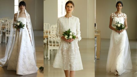 عروس أوسكار دي لارينتا خريف 2017 داخل حديقة كلاسيكية