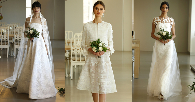 عروس أوسكار دي لارينتا خريف 2017 داخل حديقة كلاسيكية