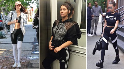 كيف تنسقين ملابسكِ الرياضية خارج صالة التدريب على طريقة بيلا حديد؟