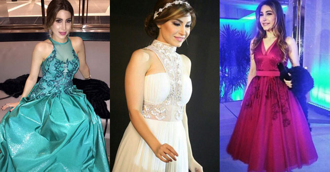 أرقي فساتين يارا من توقيع باسيل سودا إحتفالاً بعيدها الـ 33