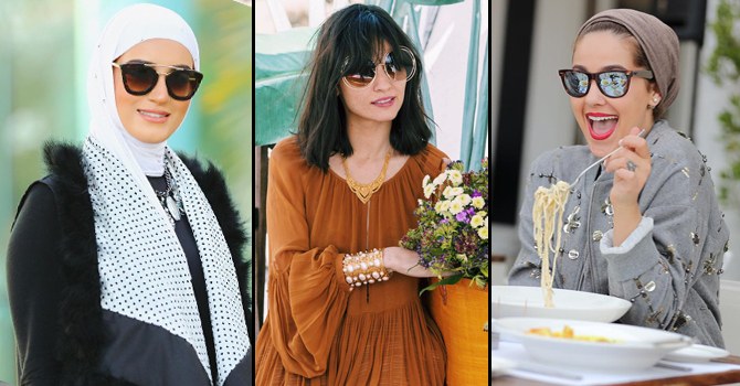 نظارات شمس ارتدتها مدونات الموضة في الشتاء