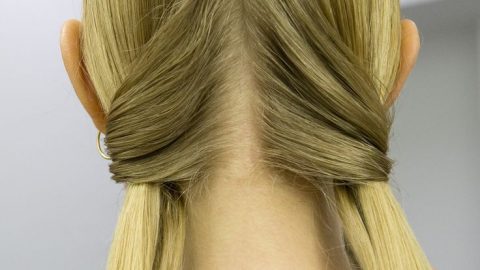 تسريحة ذيل الحصان المزدوج ذو الربطة الملفوفة 2016
