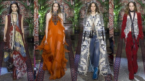 أجمل أزياء روبرتو كفالي البوهيمية ميلانو ربيع 2017