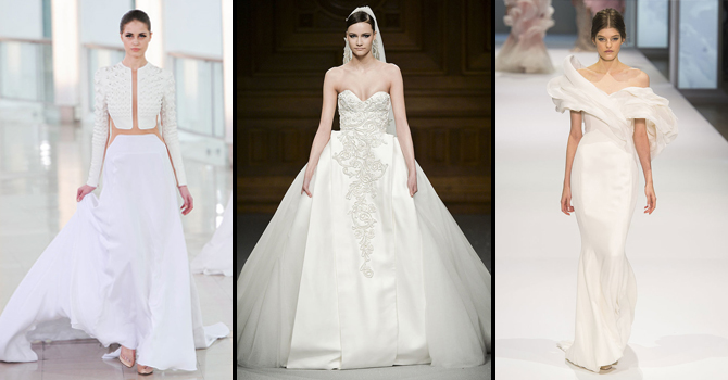 فساتين زفاف باريسية من هوت كوتور ربيع 2015