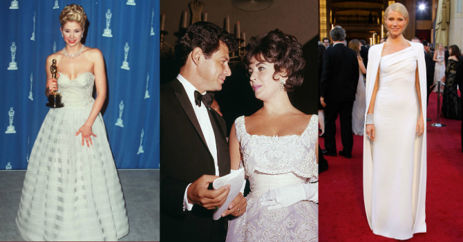 الأبيض خيار نجمات الأوسكار الدائم على مر السنين