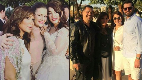 حفل زفاف عمرو يوسف وكندة علوش يكشف حمل أصالة