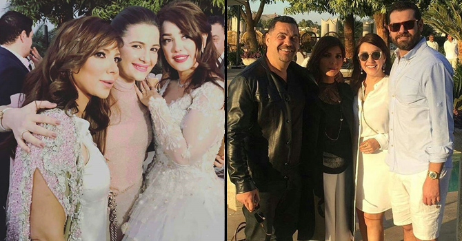 حفل زفاف عمرو يوسف وكندة علوش يكشف حمل أصالة