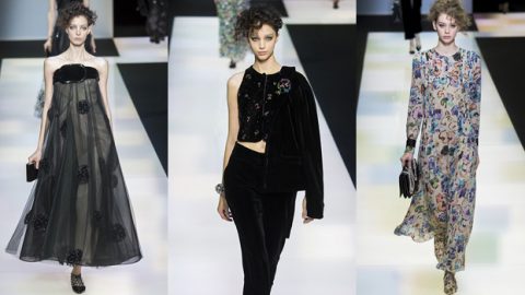 امرأة جورجيور أرماني شتاء 2017 عصرية أنيقة