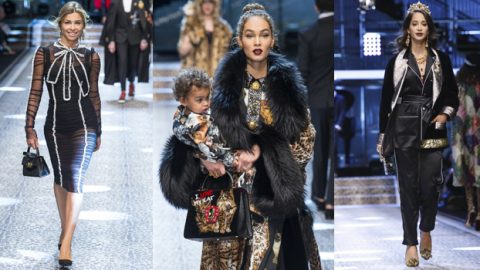 الفاشينيستا والمشاهير نجمات عرض دولتشي أند غابانا شتاء 2018