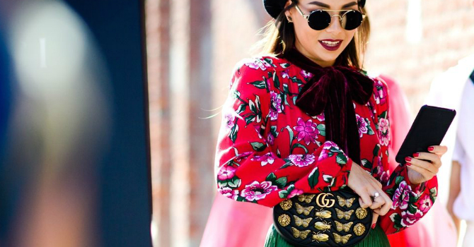 حقيبة غوتشي التي رافقت فاشينيستا أسبوع ميلانو