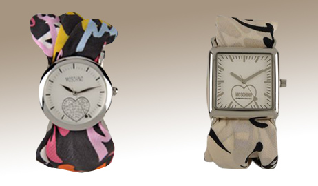 القماش يُحلّي ساعات اليد من تصميم موسكينو