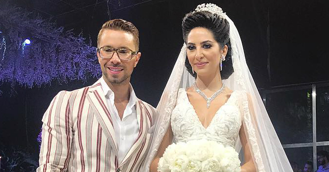 عروس رامي القاضي تختار فستان زفاف أخضر !