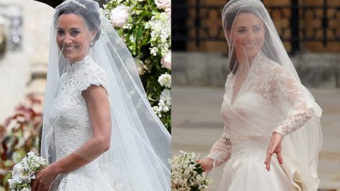 فستان زفاف بيبا ميدلتون في مواجهة فستان زفاف شقيقتها الدوقة
