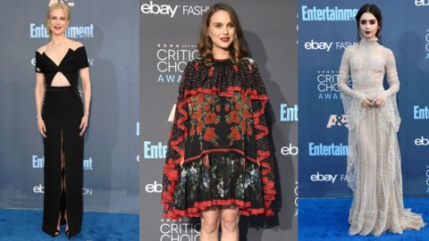 تصميمات إيلي صعب تسيطر على إطلالات النجمات بحفل جوائز اختيار النقاد 2017