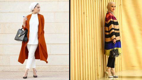 الجاكت الطويل قطعة بارزة بخزانة الفتاة المحجبة 2015