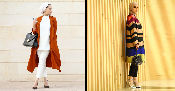 الجاكت الطويل قطعة بارزة بخزانة الفتاة المحجبة 2015