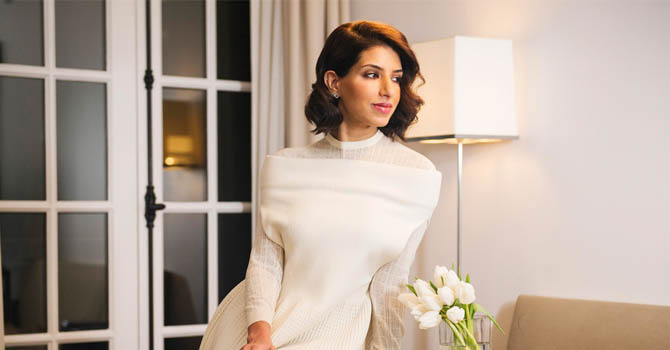 الأميرة السعودية دينا الجهني بإطلالة شانيل في دبي