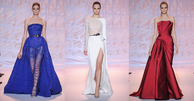 التموجات تغزو تصميمات زهير مراد خريف وشتاء 2014 2015 أزياء راقية