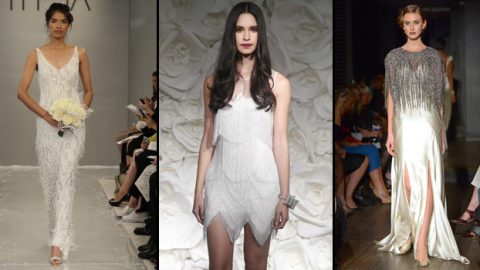 فساتين زفاف بصيحة الأهداب من موسم خريف 2016