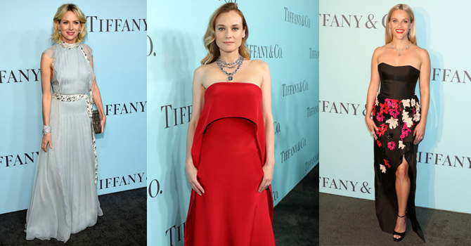 الفساتين الطويلة خيار النجمات بحفل تيفاني أند كو