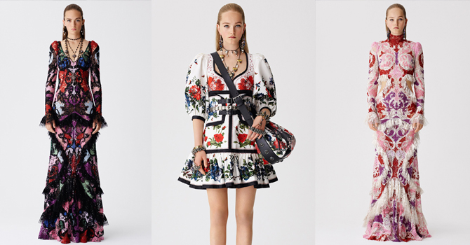 فساتين ألكسندر ماكوين ريزورت 2017 من وحي التراث الإنجليزي