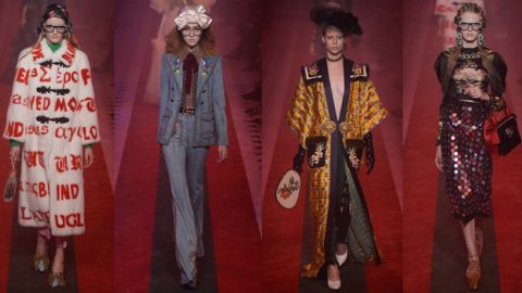 أزياء غوتشي بطابع روسي وياباني في أول أيام أسبوع موضة ميلانو ربيع 2017