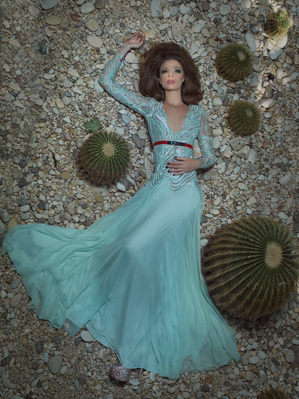 فستان سماوي من شربل كرم ربيع 2016
