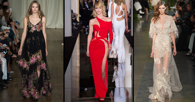 فساتين شفافة تبرز أنوثتك في ربيع 2015