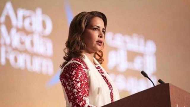 الأميرة هيا تشيد بجهود زوجها بمنتدى الإعلام العربي