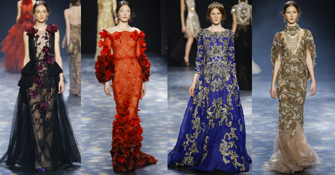 فساتين ماركيزا شتاء 2017 تجسد اللوحات الملكية