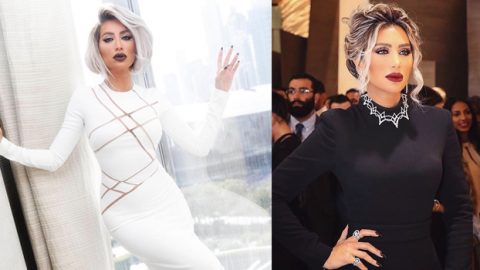 مايا دياب ملكة الأناقة بحفل مجوهرات فيرساتشي في دبي مول