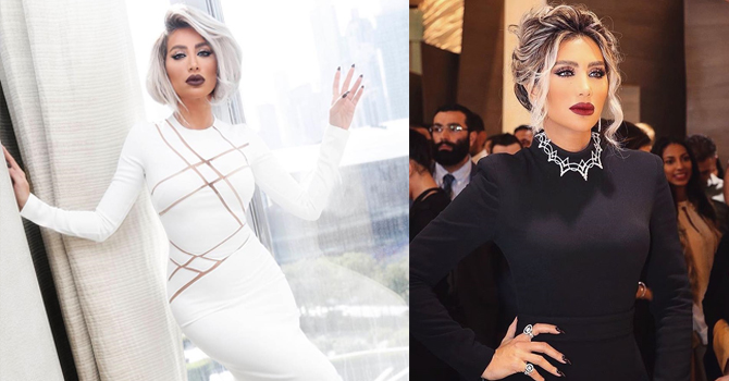 مايا دياب ملكة الأناقة بحفل مجوهرات فيرساتشي في دبي مول