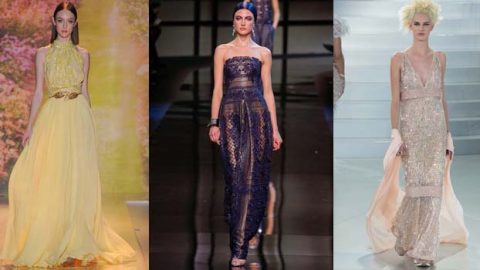 فساتين سهرة طويلة ربيع 2014 … بتفاصيل ناعمة