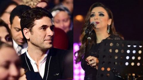 بالصور: أحمد عز في حفلة أنغام