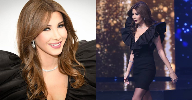 فستان سان لوران ينصب نانسي عجرم أيقونة موضة